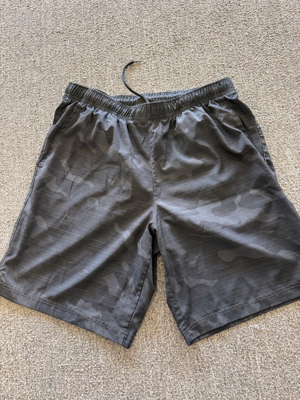 RBX Men's Dark Gray Camouflage Athletic Shorts